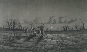The Lavandieres or the Night Washerwomen, illustration för Legendes Rustiques av George Sand (1804-76) 1858