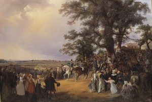 Recension i Ladugardsgarde Fields under tsar Nicholas besök 1838 av Baron Karl Stefan Bennet