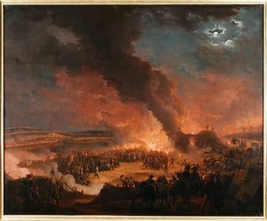 Napoleon I besöker bivackerna kvällen före slaget vid Austerlitz ... (målning på duk)