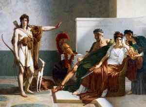 Hippolytus avvisar Phaedras anklagelser, Phaedra och Hippolytus