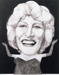 Portrait of Faith Brown, 1970-talet (gouache ombord)