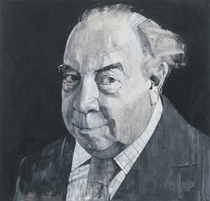Porträtt av J.B. Priestley, illustration för The Listener, 1970-talet (gouache och penna ombord)