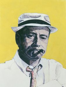 Porträtt av Jack Lemmon, illustration för The Daily Mirror Color Supplement, 1964 (gouache ombord)