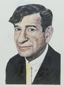 Porträtt av Walter Matthau, illustration för The Daily Mirror Color Supplement, 1964 (gouache ombord)