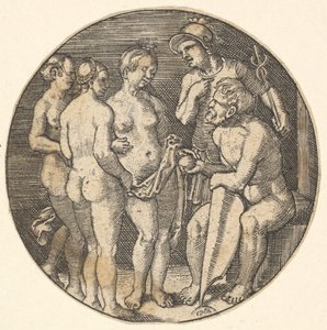Exemplar av Paris dom, 1500-talet av Barthel Beham