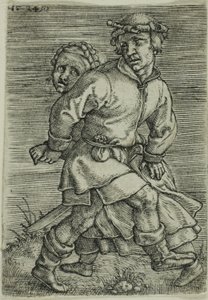 Bondepar dansar av Barthel Beham