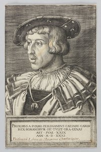 Porträtt av kejsar Ferdinand I av Barthel Beham
