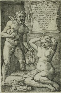 Snålen och missfallet av Barthel Beham