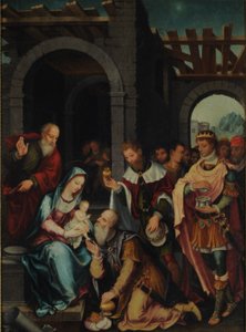 Tillbedjan av de tre vise männen av Bartholomaeus Bruyn the Elder