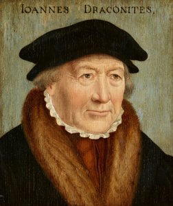 Porträtt av Johannes Draconites av Bartholomaeus Bruyn the Elder