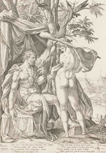 Hercules och Omphale, 1590
