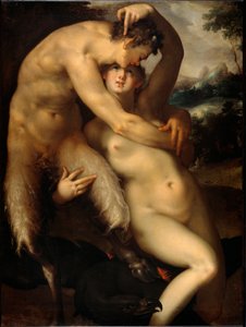 Jupiter och Antiope (målning, ca 1596)