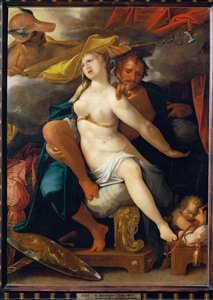Venus och Mars, varnade av Merkurius av Bartholomaeus Spranger