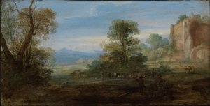 Italienskt landskap med antika ruiner av Bartholomeus Breenbergh
