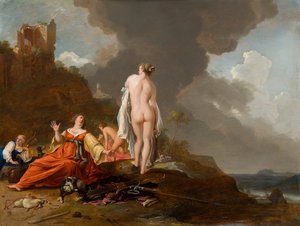 Landskap med jaktnymf (och Diana) av Bartholomeus Breenbergh