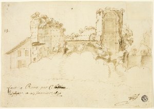 Romerskt landskap av Bartholomeus Breenbergh