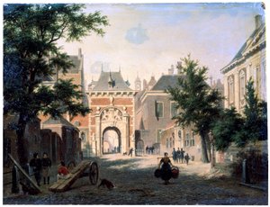 En stad i Holland, 1800-talet.