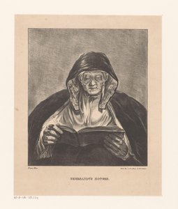 Porträtt av en gammal kvinna som läser Rembrandts mor (titel på objekt)
