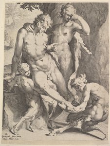 Oreads som tar bort en tagg från en satyrfot, 1590