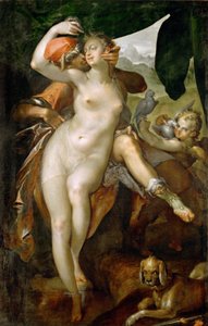 Venus och Adonis av Bartholomeus Spranger