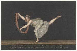 Dansaren Annette Köbler, artisten i pas-de-sjalen av Bartholomeus Ziesenis
