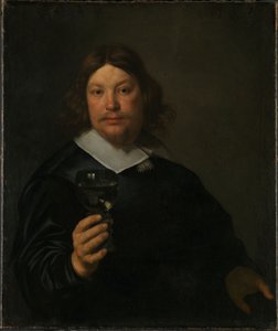 Man med ett glas vin av Bartholomeus van der Helst