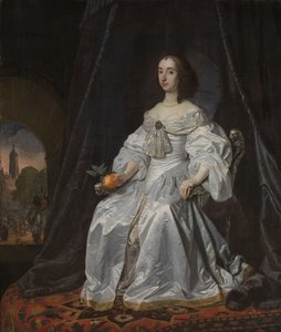 Mary Stuart, prinsessan av Orange, som änka efter Vilhelm II Porträtt av prinsessan Mary Stuart (1631-1660), änka efter Willem II, prins av Orange