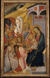 Tillbedjan av Magi, ca. 1390.