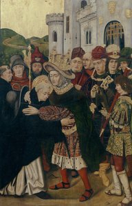 Kung Ferdinand I av Kastilien välkomnade den helige Dominikus av Silos, 1478-1480