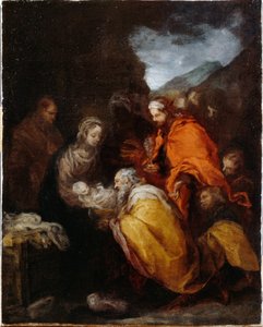 Tillbedjan av Magi av Bartolomé Esteban Murillo