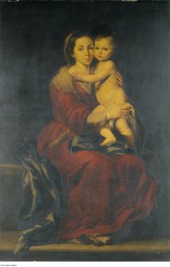 Efter Bartolomé-Esteban Murillo - Jungfrun med barnet, ca 1660 - ca 1699 av Bartolomé Esteban Murillo
