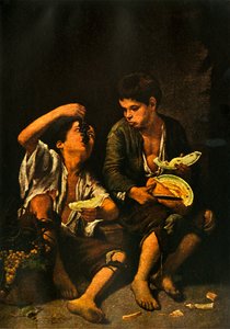 Pojkar som äter frukt, 1645, 1938