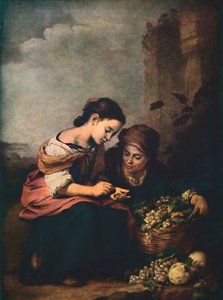 Fruktsäljare som räknar sina pengar, 1618, 1914. av Bartolomé Esteban Murillo