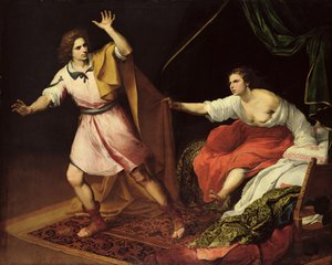 Josef och Potifars hustru av Bartolomé Esteban Murillo