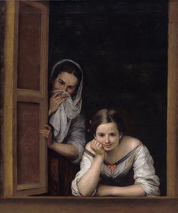 Två kvinnor vid ett fönster av Bartolomé Esteban Murillo