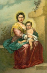 Jungfrun med barnet (chromolitho)