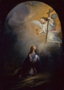Kristus i olivernas trädgård (olja på duk) av Bartolomé Esteban Murillo