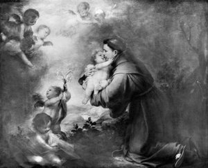 Sankt Antonius av Padua med Kristusbarnet av Bartolomé Esteban Murillo