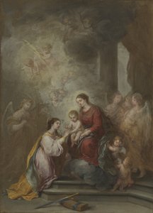 Den heliga Katarinas mystiska bröllop av Bartolomé Esteban Murillo