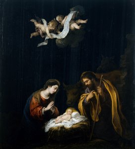 The Nativity, c.1665-70 (olja på obsidian) av Bartolomé Esteban Murillo