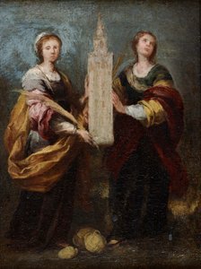 St. Justa och St. Rufina av Bartolomé Esteban Murillo