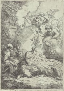 Nativity med änglar