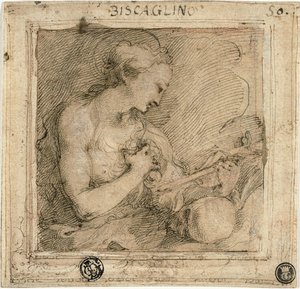 Maria Magdalena av Bartolomeo Biscaino