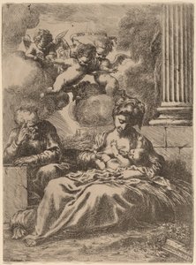 Den heliga familjen av en kolumn, ca. 1655.