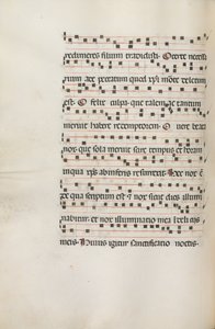 Missale: Fol. 155v: Music for Exultet, 1469 av Bartolomeo Caporali