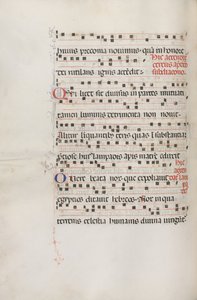 Missale: Fol. 156v: Music for Exultet, 1469 av Bartolomeo Caporali