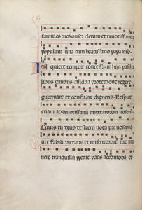Missale: Fol. 157v: Music for Exultet, 1469 av Bartolomeo Caporali