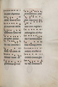 Missale: Fol. 177: Musik för olika vanliga böner, 1469.