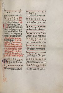 Missale: Fol. 181: Musik för olika vanliga böner, 1469. av Bartolomeo Caporali
