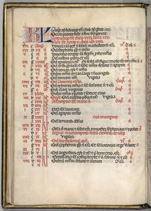 Missale: Höst. :: Augusti kalendersida, ೧೪೬೯. av Bartolomeo Caporali
